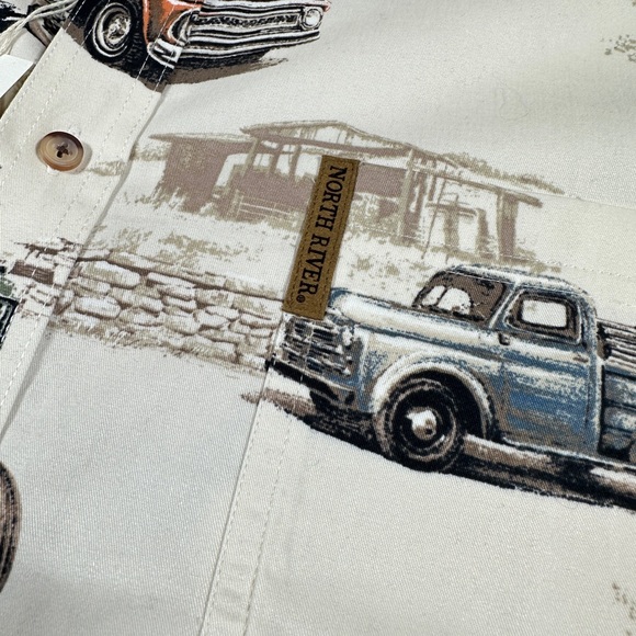 Men’s North River Outfitters Vintage Pickup Trucks And Tractors Shirt (Size XL) - Picture 3 of 8